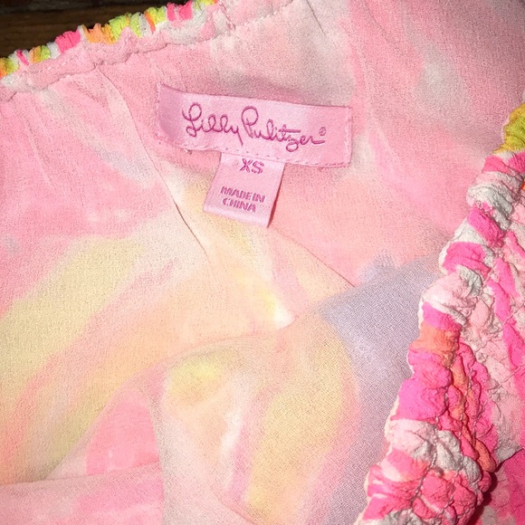 One Shoulder Multi Sun Splashed Lilly Dress - Picture 4 of 4